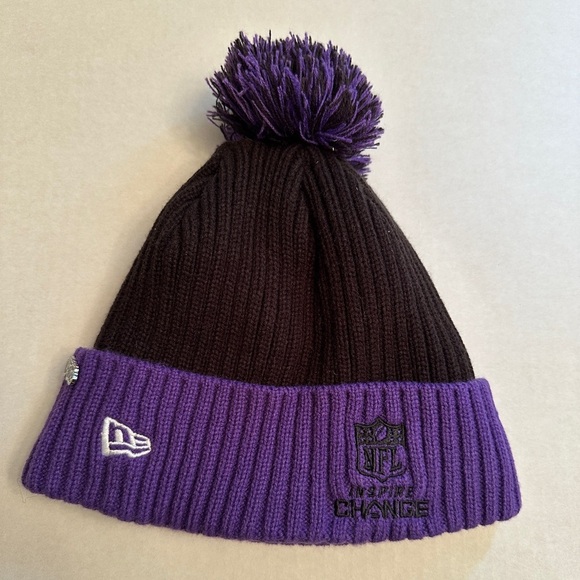 Minnesota Vikings 2024 Inspire‎ Change New Era Knit Hat Size M/L Purple Black